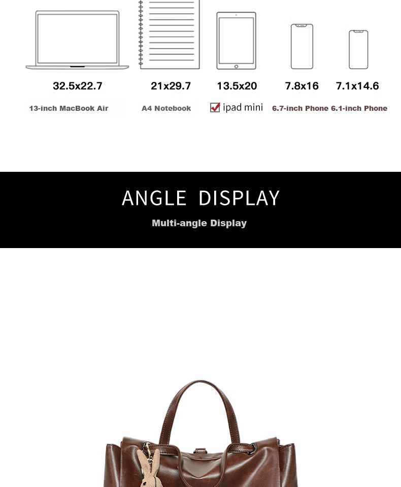 YUYULA Women's Large Capacity Backpack Luxury Commuter Bag Stylish Lightweight Travel School Bag Birthday Gift for Girlfriend 7