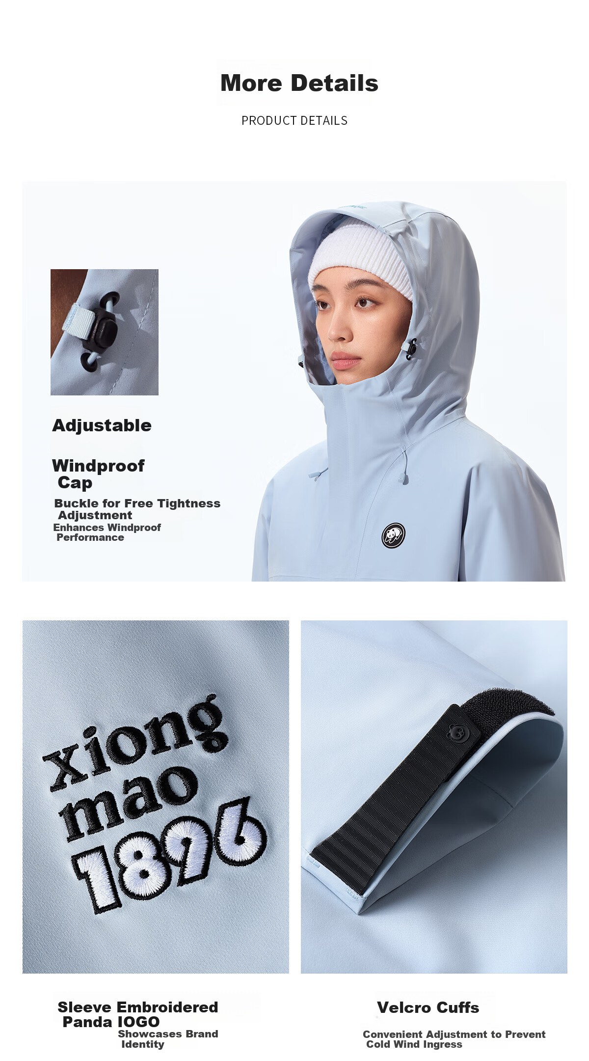 Panda [Rain Shell MAX] 3-in-1 Goose Down Liner Waterproof Jacket Unisex Cold-Resistant Warm Autumn Winter Hiking Coat B297, XS 23