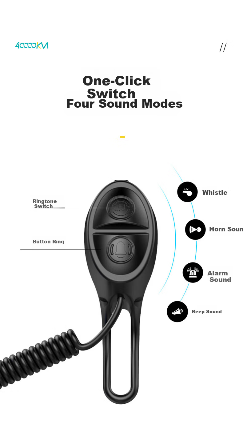 40,000 Kilometers Bicycle Bell Super Loud Universal Children's Electric Horn Mountain Bike Road Bike Riding Equipment 8