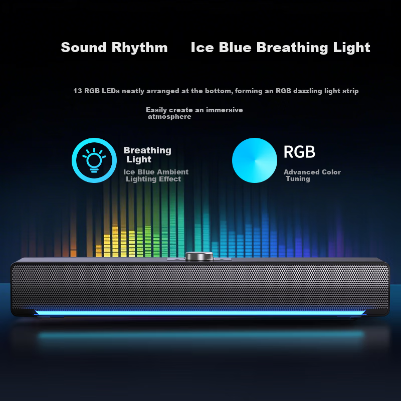SADA V-196 USB Wired Desktop Microphone Speaker Combo for Computer Laptop Multimedia Subwoofer