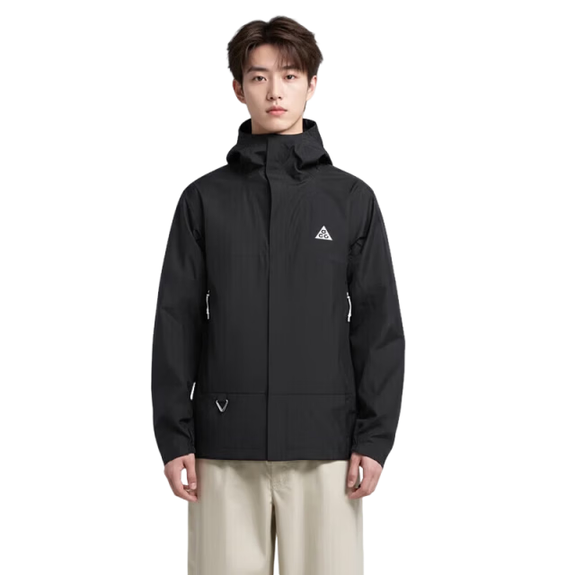 NIKE ACG Men's Hooded Jacket, Windproof And Water-Repellent, Windbreaker, Outdoor Sports DV9416-010 Black 2XL