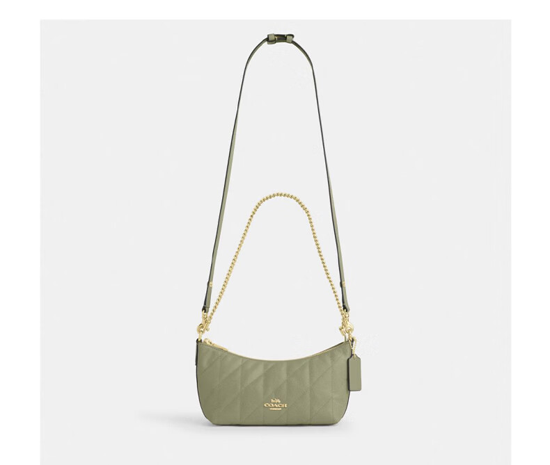 COACH Women's CAITLIN Quilted Detail Shoulder Crossbody Bag in Pistachio CDZ88 7