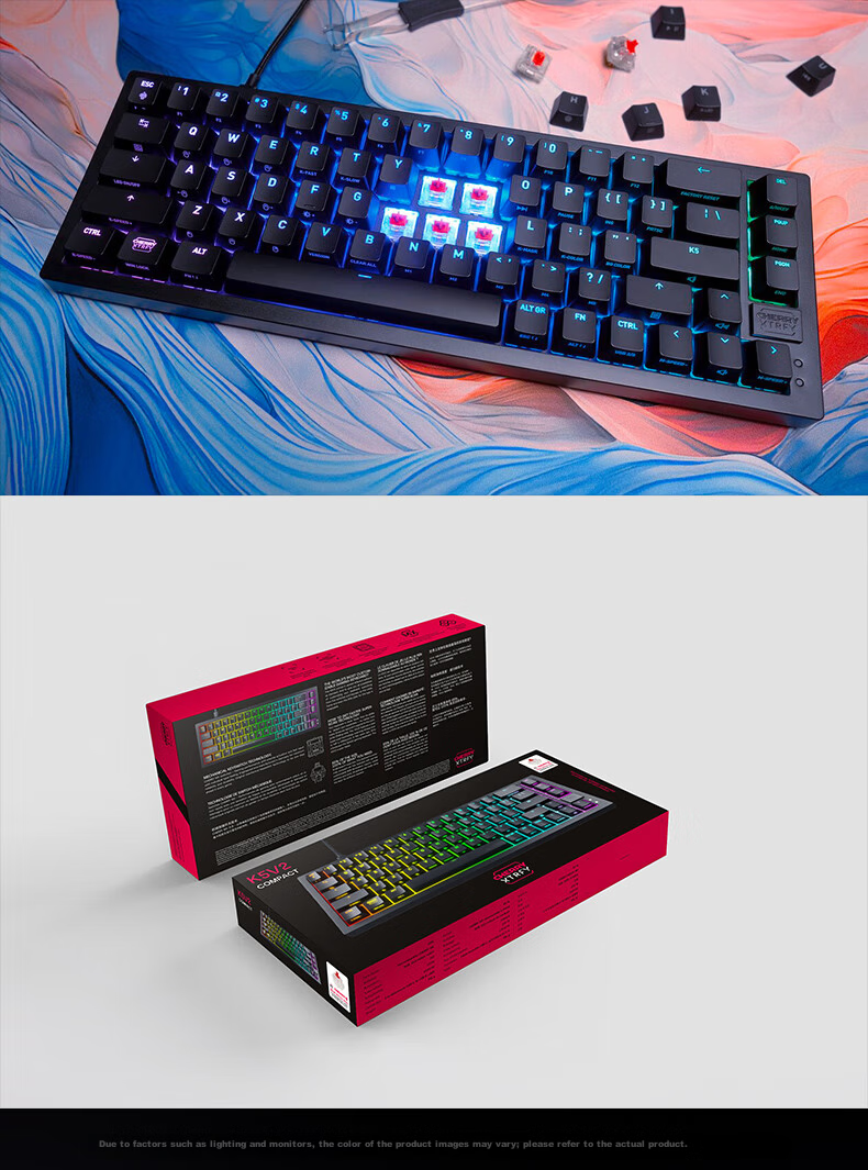CHERRY XTRFY K5V2 Champion 67-Key Wired Mechanical Gaming Keyboard Customizable for Valorant CS:GO 2 Apex Legends White 14