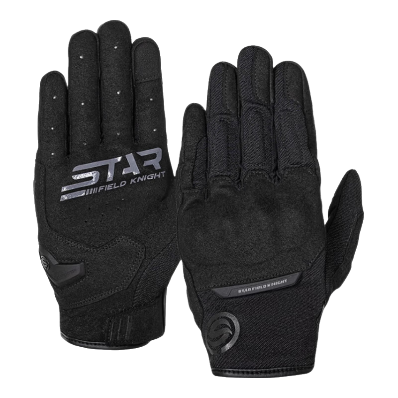 STAR FIELD KNIGHT Motorcycle Riding Gloves Unisex Spring Summer Breathable Retro Thin SKG577 Beige Black XL Size