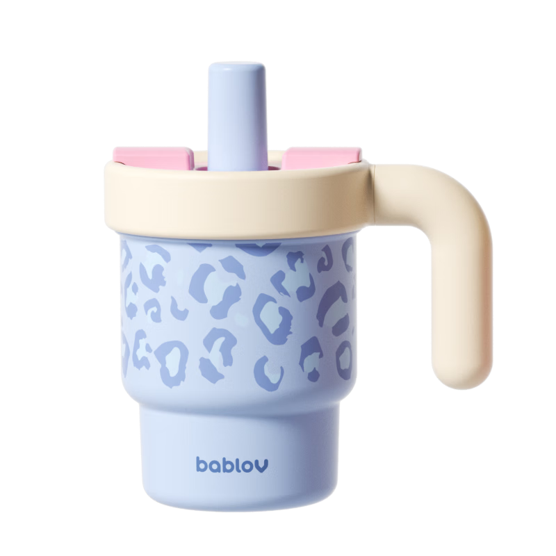BABLOV Celebrity Edition Insulated Straw Water Bottle for Women Birthday Gift Desktop Handle Compact Portable Cup