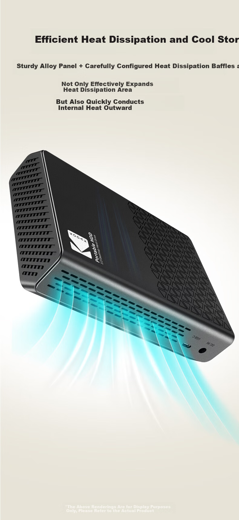 KODAK Kodak External Hard Drive 4TB 3.5-inch Type-C USB 3.2 Desktop Mechanical Hard Drive Large Capacity External Home Office Storage P210 8