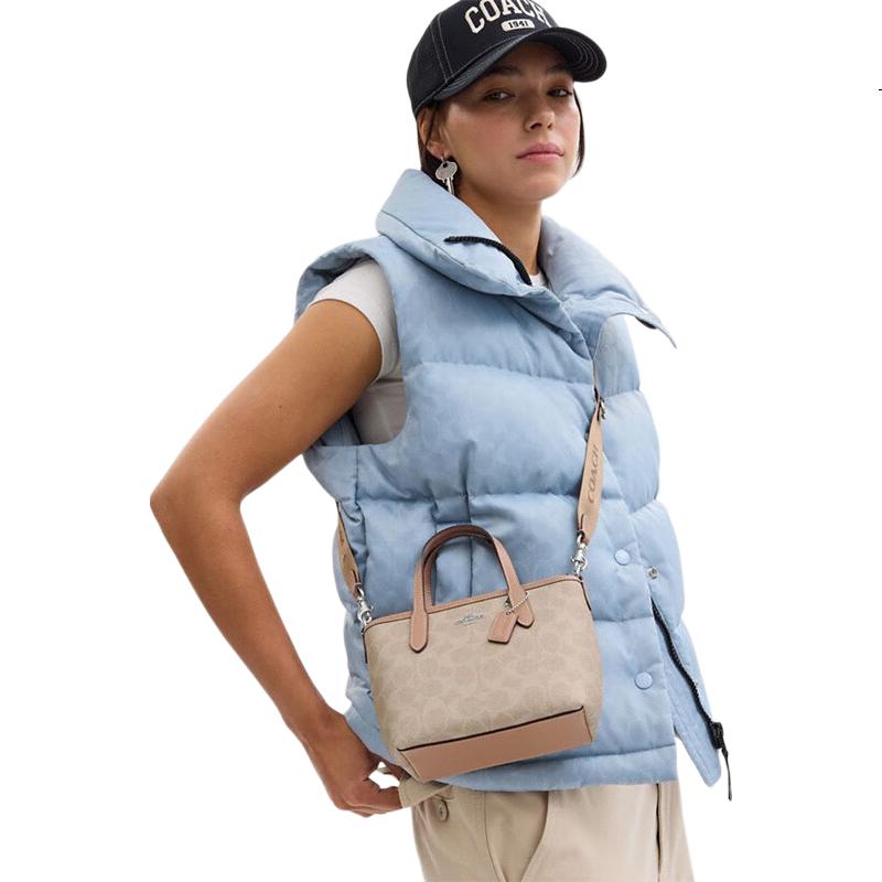 COACH City Small Shoulder Crossbody Tote Bag Latte CW032 Women's Day Gift