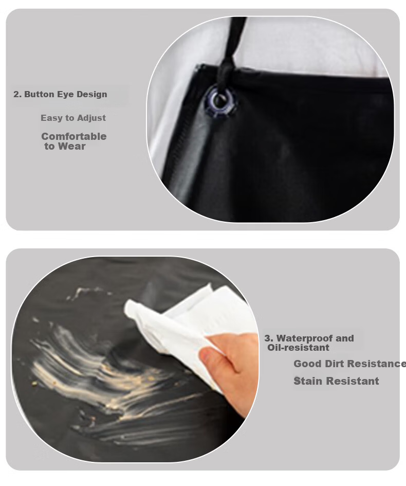 Caiyile Waterproof Apron Acid and Alkali Resistant Oil Resistant Extended Thickened PVC Double-layer Oil-proof Sleeveless Waist Apron Black and Red Composite 1 Piece 3350 8