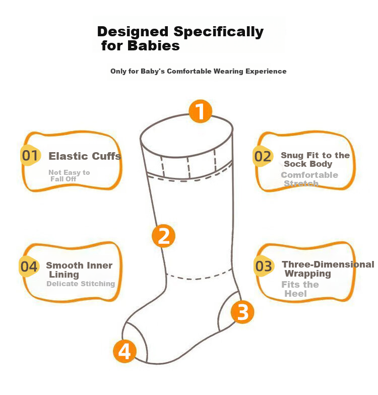 9i9 Children's Long Tube Socks Spring and Autumn Baby Non-slip Dot Walking Socks Floor Socks High Tube 2 Pairs M (1-3 Years) 3