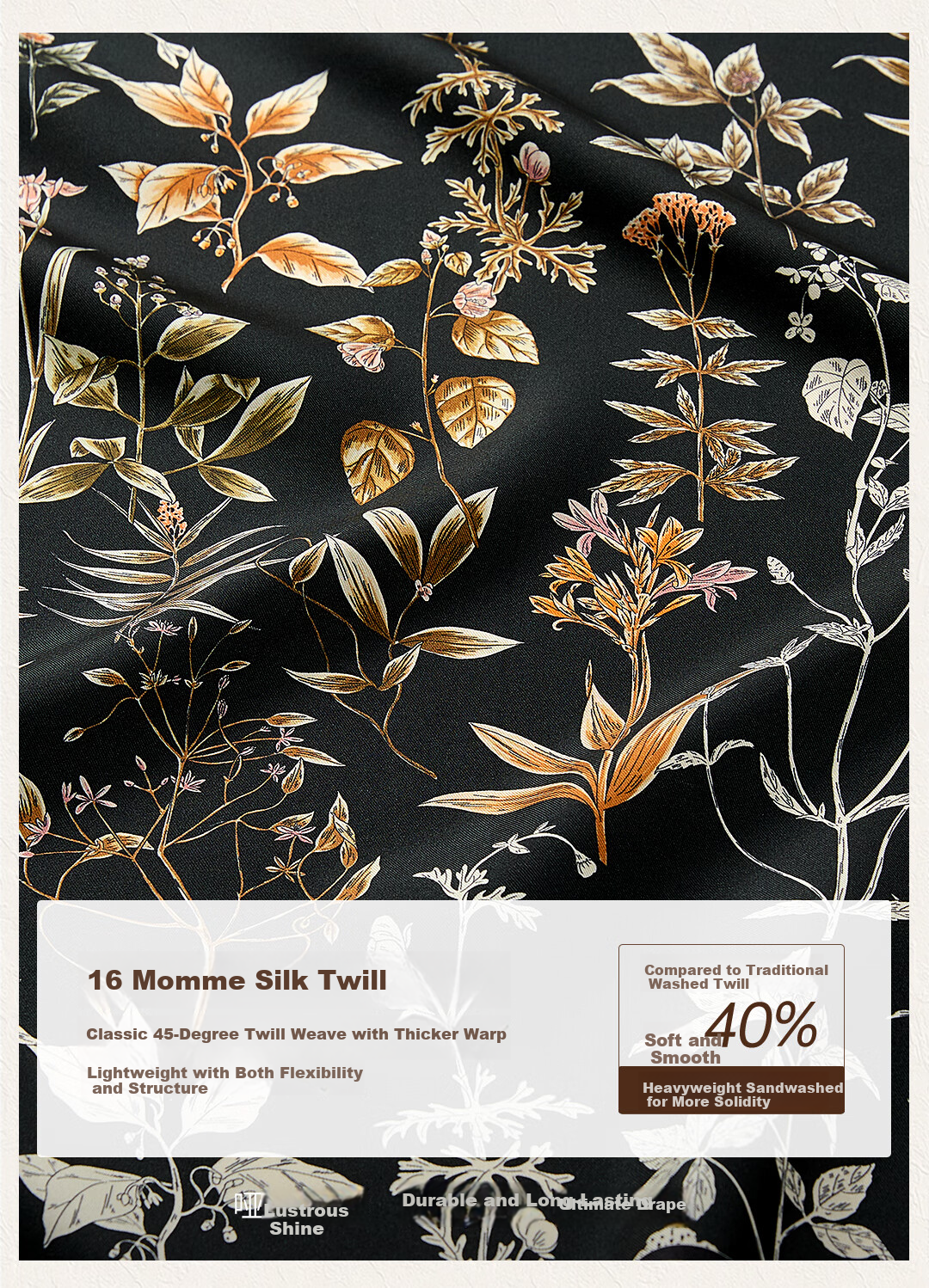 Shanghai Story [Counter Same Style] 100% Mulberry Silk Twill Scarf Silk Shawl Gift for Mom Women's Day Birthday 3