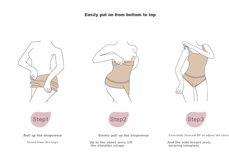 LangSha Postpartum Shaping Bodysuit Strong Abdomen Control Waist Trainer with Chest Pads Removable Back Slimming Body Shaper 19
