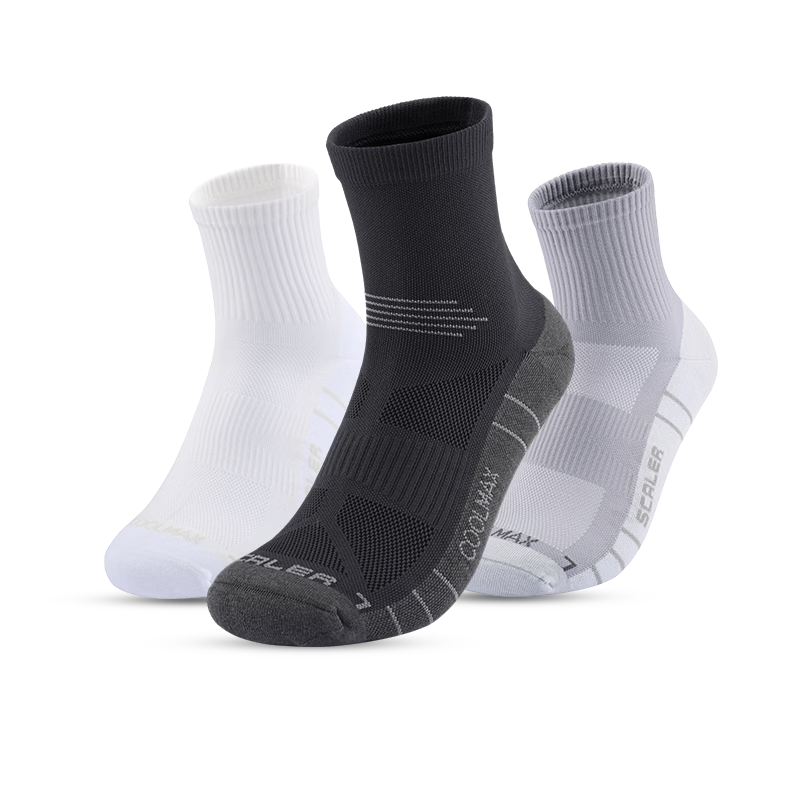 SCALER Unisex Socks COOLMAX Elastic Breathable Sweat-Wicking Durable Mid-Calf Socks for Trail Running and Hiking