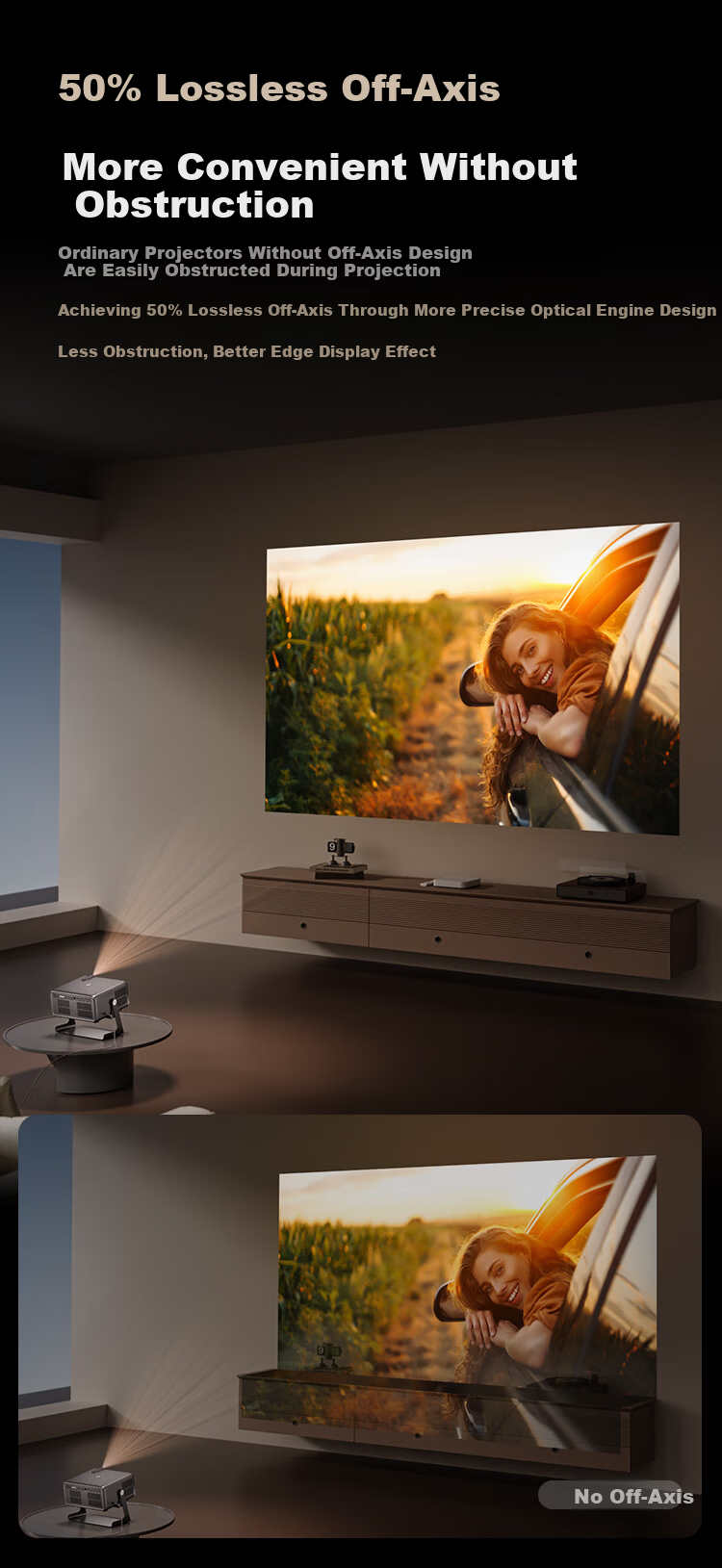 JD Jingzao Ultra 1300CVIA High-Brightness PTZ Projector Laser TOF Visual Focus Home Theater All-in-One PTZ 4K Smart Projector 5