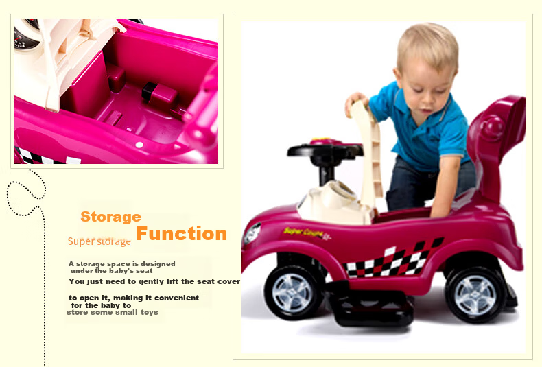 CHILOKBO Toddler Twist Ride-On Car 1-3 Years Baby Push Walker Sliding Rocking Learning Walker Stroller with Omni-Directional Wheels Anti-Tip 7