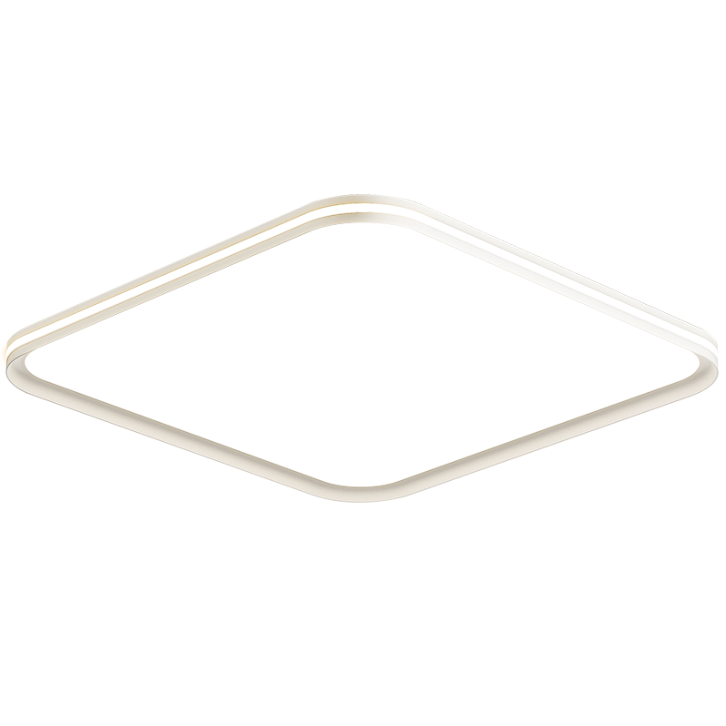 AOC Aluminum Eye-Care Bedroom Ceiling Light Seamless LED Minimalist 50cm Square Tri-Color with Installation Included