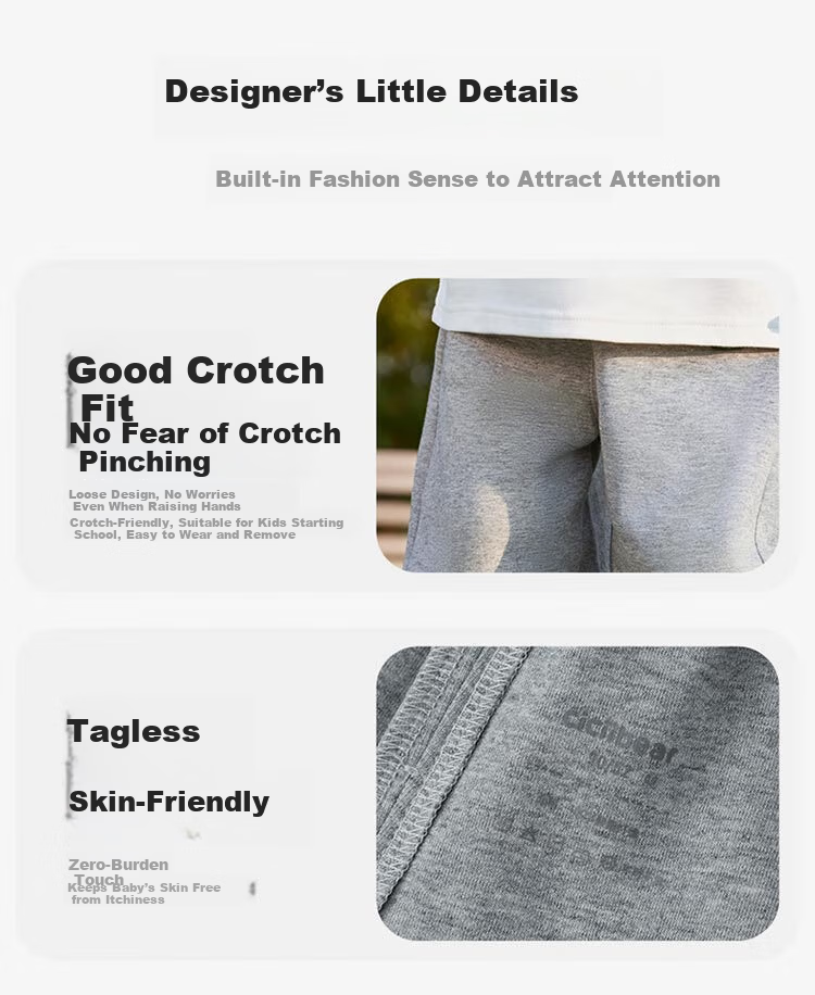 Ciciibear [7A Antibacterial] ciciibear Boys' Sweatpants Spring Autumn Baby Pants Children's Long Pants 2025 New Sports Pants for Girls 7