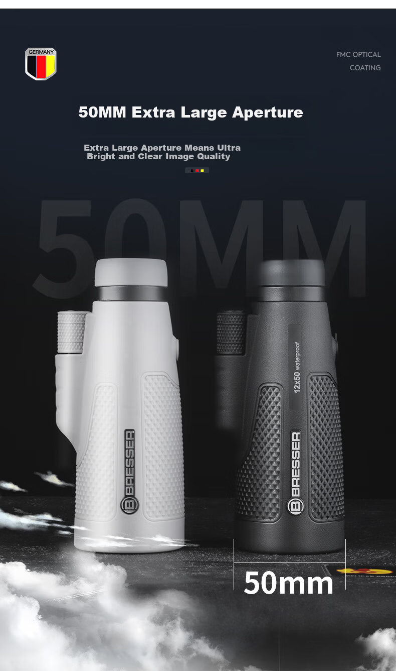Bresser Monocular Telescope High-Power HD Professional Day and Night Use for Concerts, Bee Watching, Stargazing, Bird Watching Gift 3
