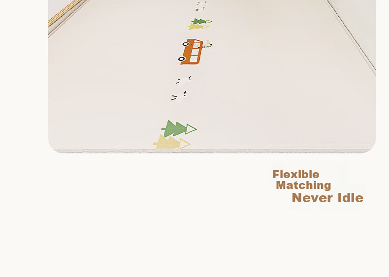 BG-BABYGO Baby Thickened Crawling Mat Infant Children's Home Living Room Floor Mat XPE Play Crawling Mat 180*150*2cm 18