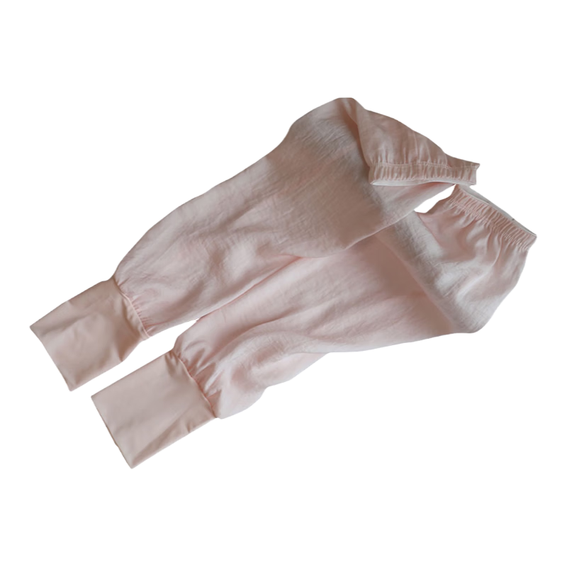 Lagur Natural Close Japanese Tencel Linen UV Protection Large Size Cooling Arm Sleeves for Women Summer Loose Sleeve Covers Water Dew Pink