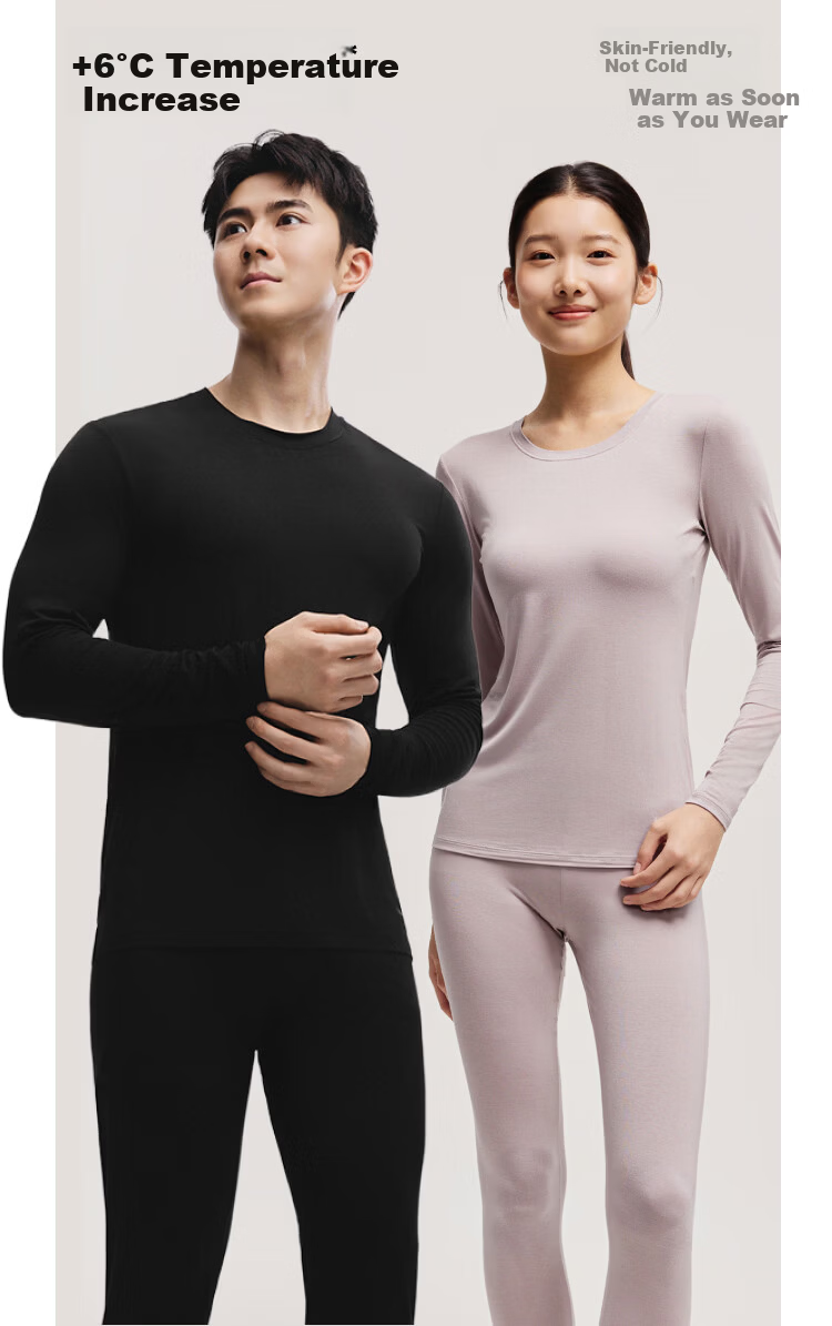 Beneunder Men's Thermal Pants Autumn Winter Fleece-Lined Breathable Sweat-Absorbing Anti-Static Base Layer 8
