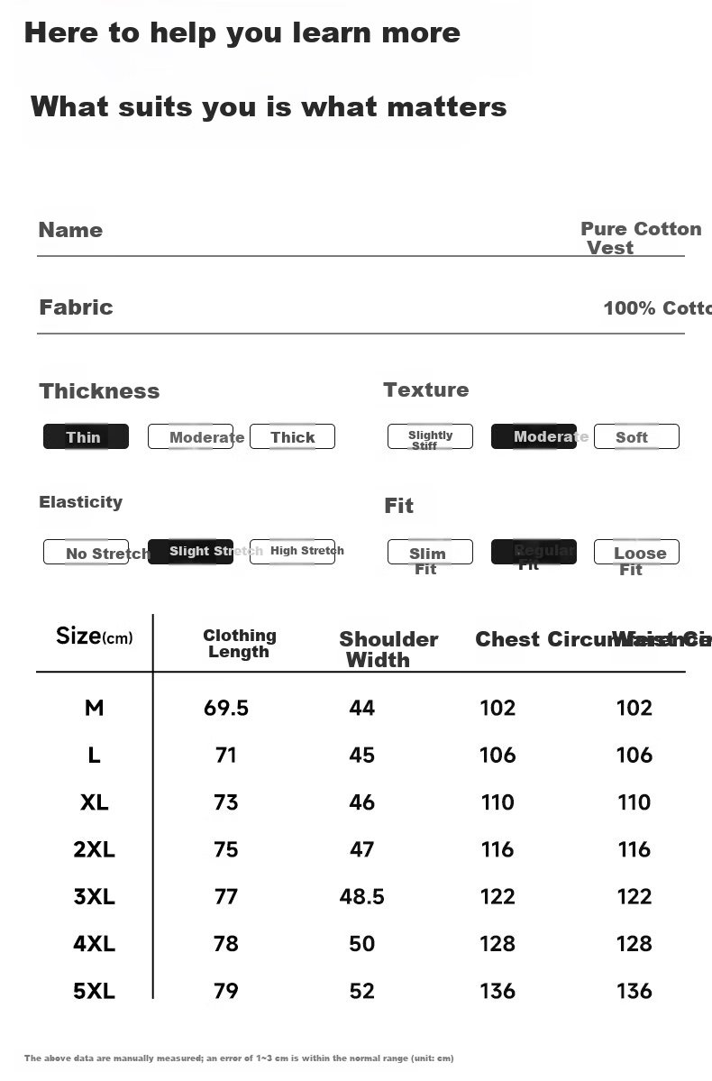 JEEP SPIRIT Men's Summer Cotton Loose Breathable Casual Sleeveless T-Shirt White 3XL 15