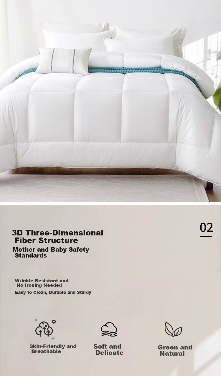 ZiiU Complete Bedding Set Four-Piece Quilt Pillow Core Full Bed Set 1.5m Bed Light Gray 13