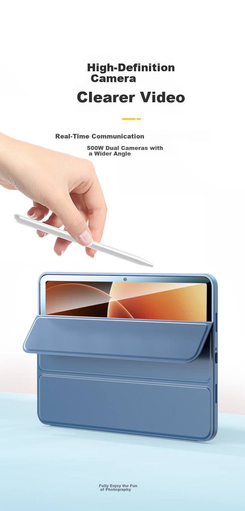 CangHua Compatible with Xiaomi Pad 6S Pro Case, 12.4-Inch, 2024 Model Mi Pad 6S Pro Protective Cover, Tri-Fold Stand, Ultra-Thin Full Coverage, Shockproof Sleep Skin Case 3