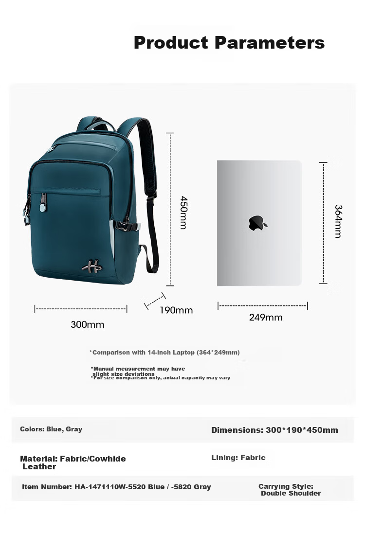 Hush Puppies Men's 14.2-inch Large Capacity Laptop Backpack Business Casual Birthday Gift for Boyfriend 10