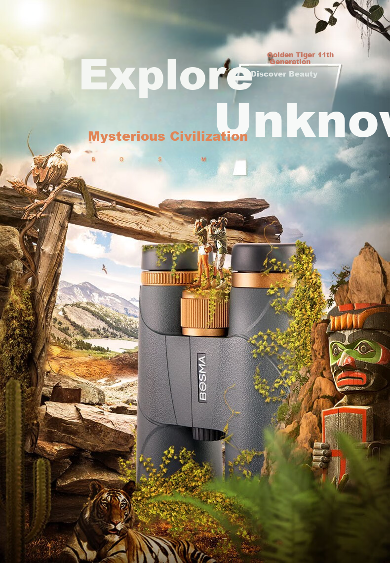 BOSMA BOSMA Binoculars Golden Tiger II Series 10X42 High-Power HD Low-Light Night Vision 1