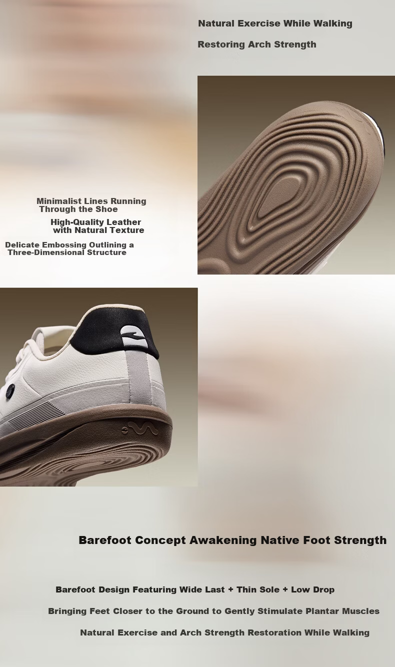 ERKE Men's Casual Sneakers 2026 Summer New Breathable Fashion Thin Sole Sports Shoes | Yuebu Leather Edition 11