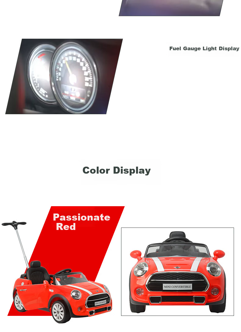 CHILOKBO MINI Kids Electric Ride-On Car Four-Wheel Remote Control Toy Car for Children Baby Push Ride Red Gift 24