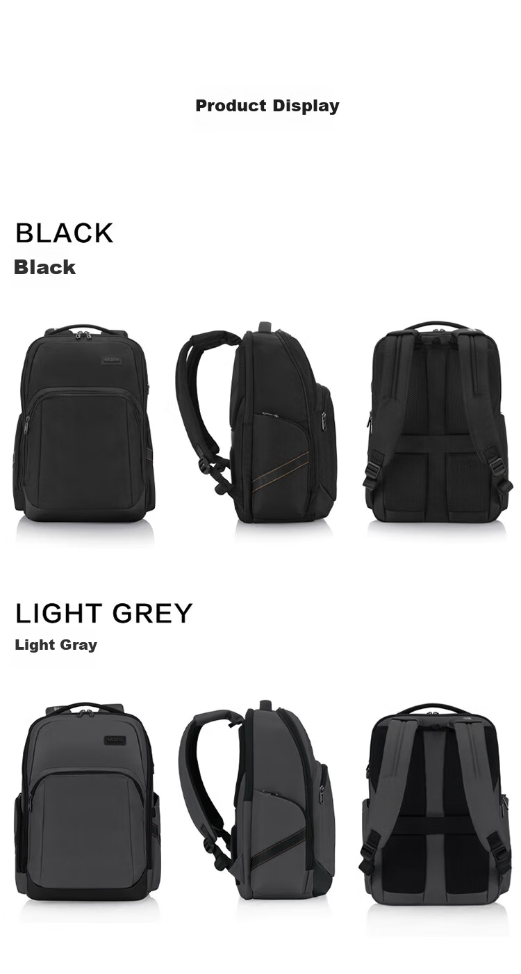 American Tourister Men's Backpack Commuter Laptop Bag Multifunctional 16-inch Travel Bag NA5 Light Gray 10