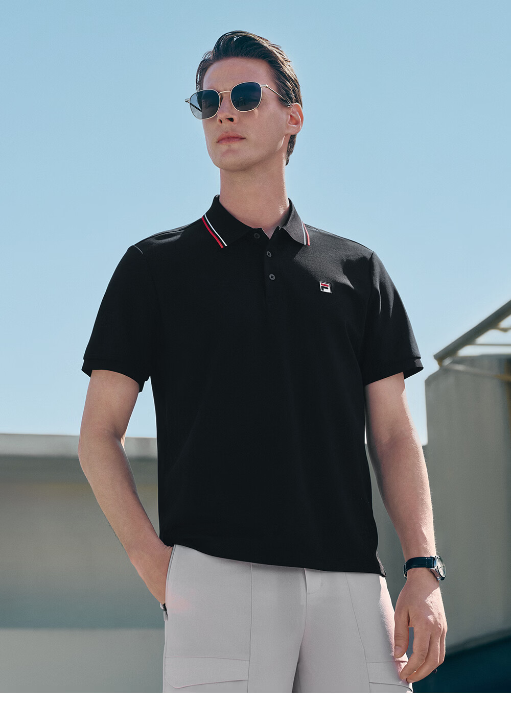 FILA Official Men's Knitted Short Sleeve Polo Shirt 2026 Summer Casual Comfortable Cooling Top 6