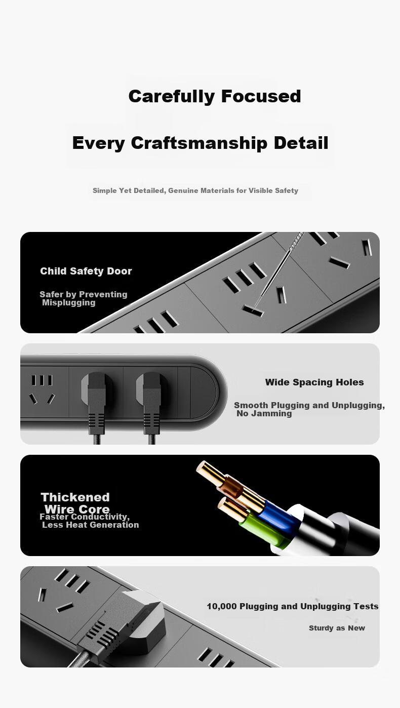 Lianggong Desk Clamp Socket Desktop Embedded Liftable Retractable Multifunctional Home Gaming Computer Office Desk Invisible Power Strip 3-Socket Outlet 8