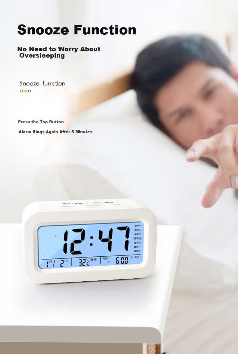 Bangu Mountain Electronic Alarm Clock Large Screen Big Digits Smart Battery Night Light Creative Kids Student Use 5