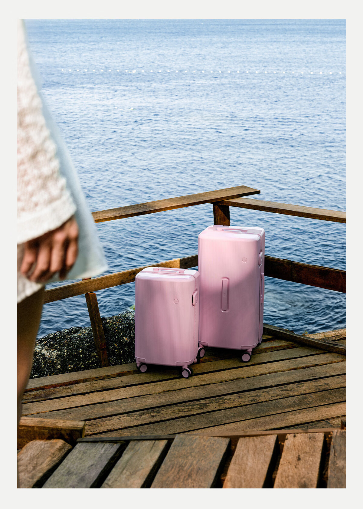 ITO PISTACHIO 2 STRIPED Dream Pink, 20-Inch Carry-On Luggage, Suitcase, Trolley Case, Travel Case 9
