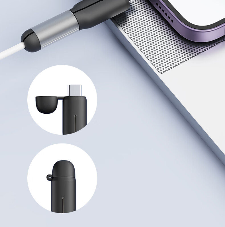Masentek Data Cable Protector, Android Dual Type-C Port Silicone Charging Cable Anti-Breaking Winder, Huawei USB-C Apple Lightning Anti-Burst Universal 6