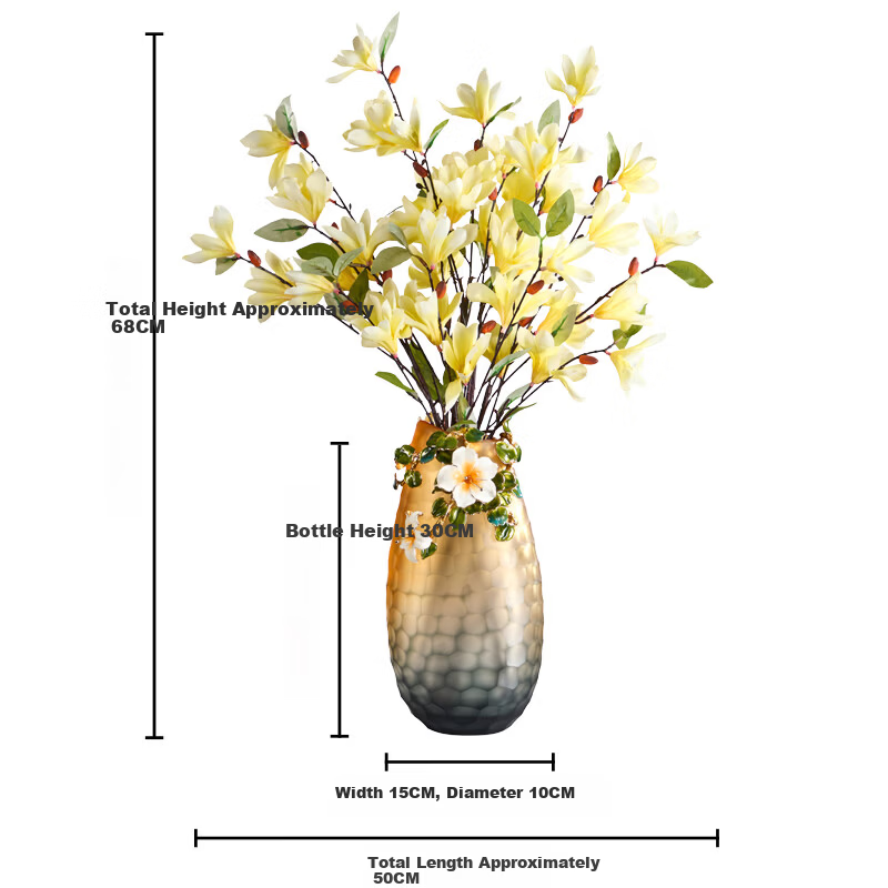 Norsman Luxury Vase Ornament for Living Room Entrance Floral Arrangement Housewarming Gift Valentine's Day