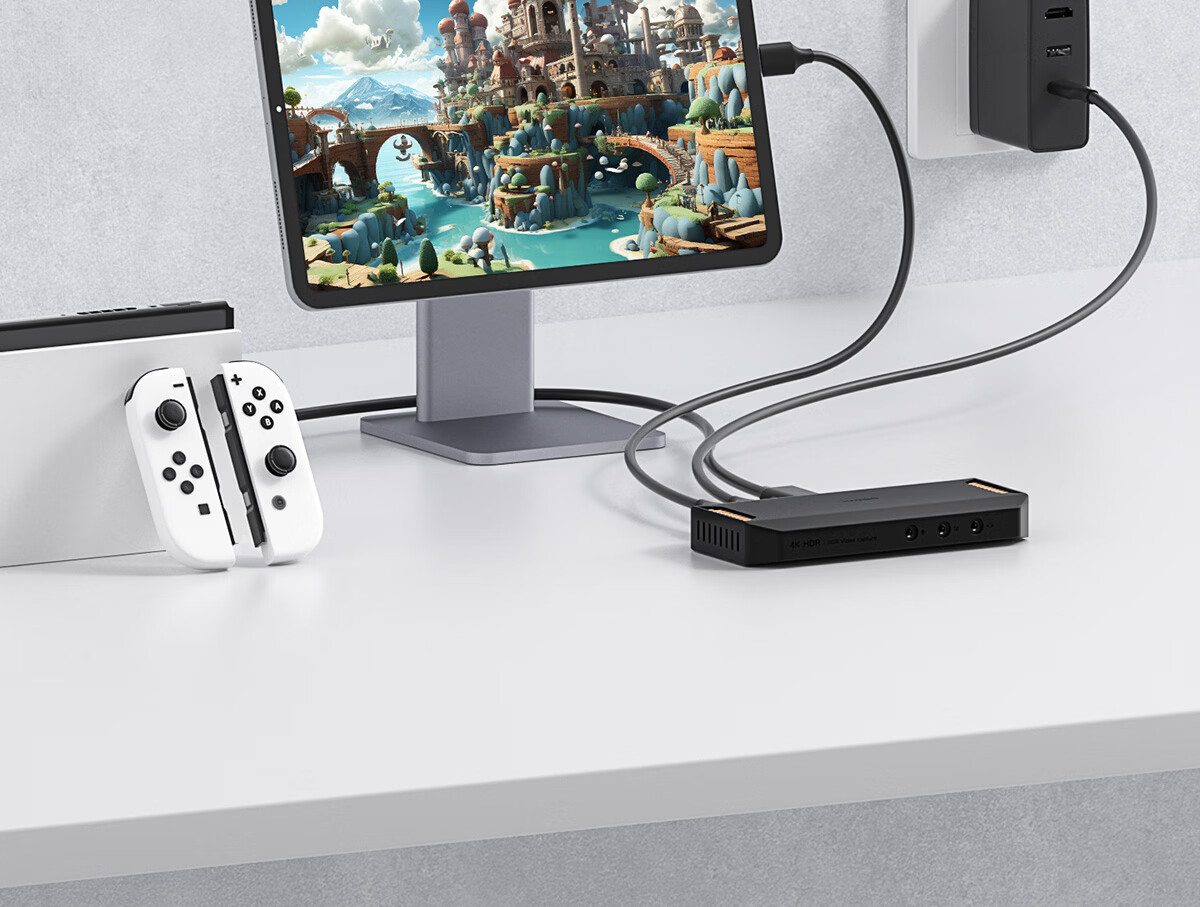 Haibeisi 4K60Hz Video Capture Card Live Streaming Capture Device for Switch 2/PS5/iPad Gaming Mobile Phone Camera Recording HD HDR Loop-out HDMI Capture Box 12