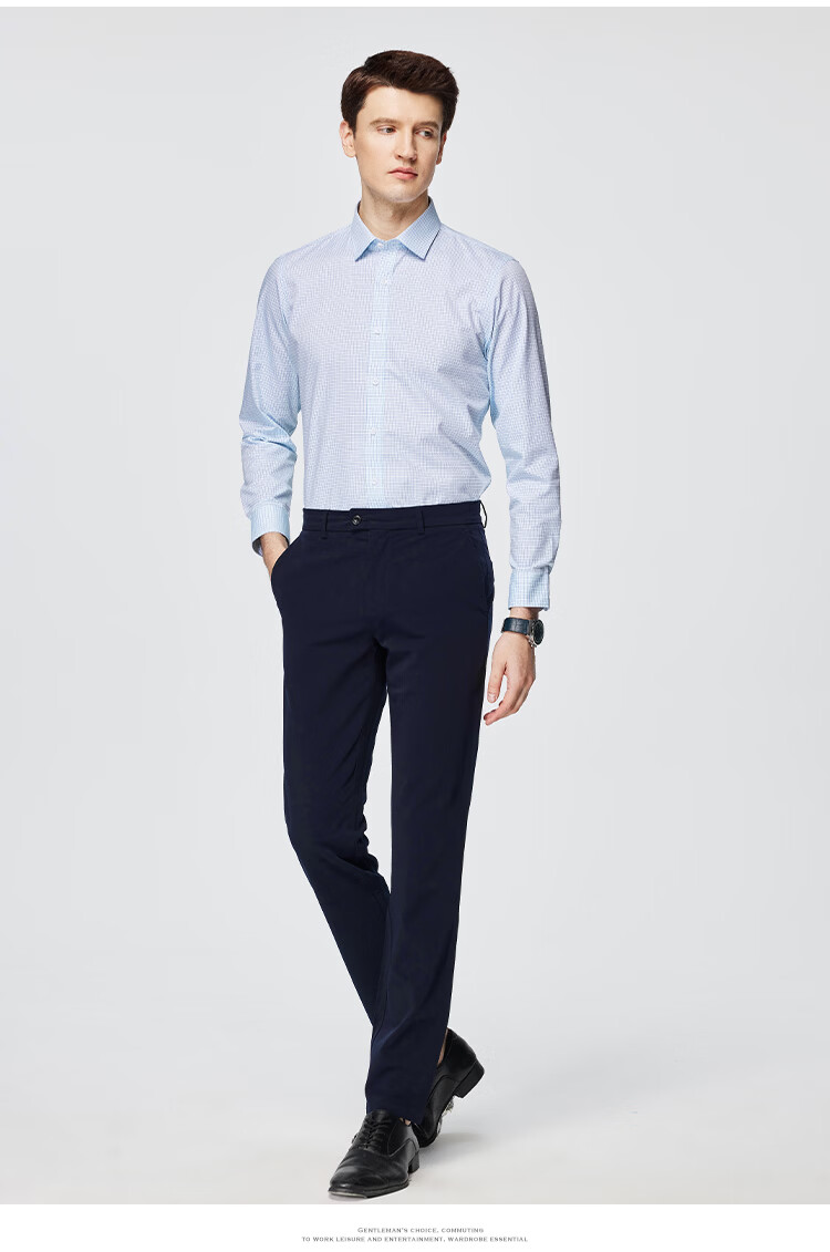 FIRS [100% Cotton Wrinkle-Free] Machine Washable Long-Sleeve Shirt for Men, High-End Pure Cotton Business Casual Long-Sleeve Dress Shirt 11