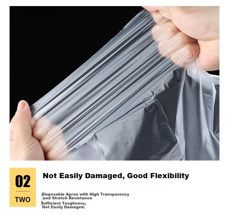 BAIGE Disposable Aprons [50 Individually Packaged] Transparent Waterproof Oil-Resistant PE Aprons CW448337 8