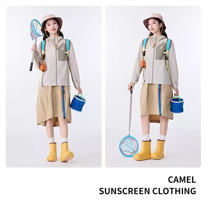 CAMEL Outdoor Original Yarn Sunscreen Jacket Women 26 Spring Summer New High Breathability Water-Repellent Durable Lightweight Coat Unisex 9001 25