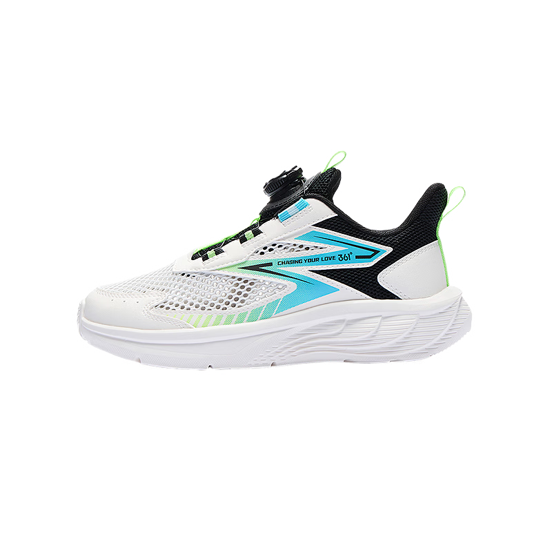 361° Kids Sports Shoes Summer 2026 Breathable Lightweight Cushioned Running Shoes for Boys and Girls White Size 38