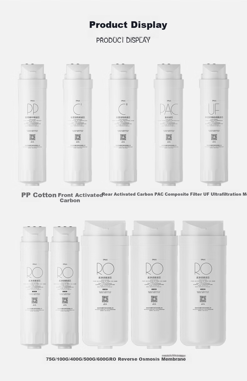 Drill Core Universal Midea Water Purifier Filter Cartridge S1 Series MRC1686a-75G / Hualing 50G/75G Damai MRO1790b-400g Universal PP+C1+C2 [3-Pack] 22