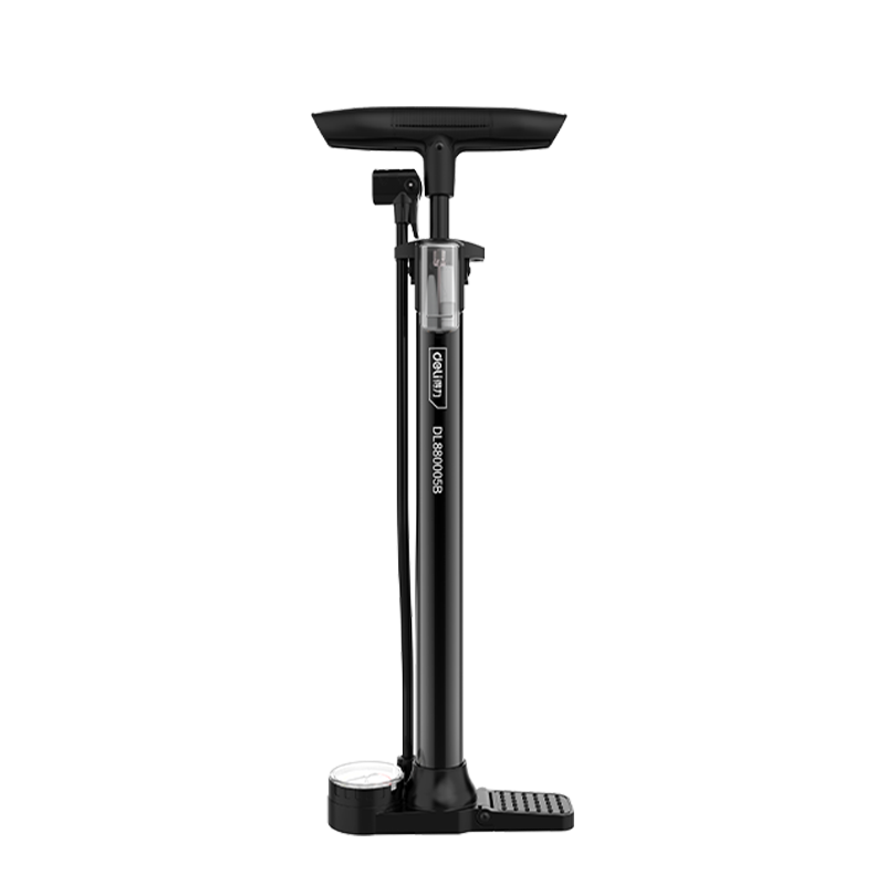Deli High-Pressure Bicycle Pump Universal Valve for Bike, Motorcycle, Electric Vehicle, Basketball - Black