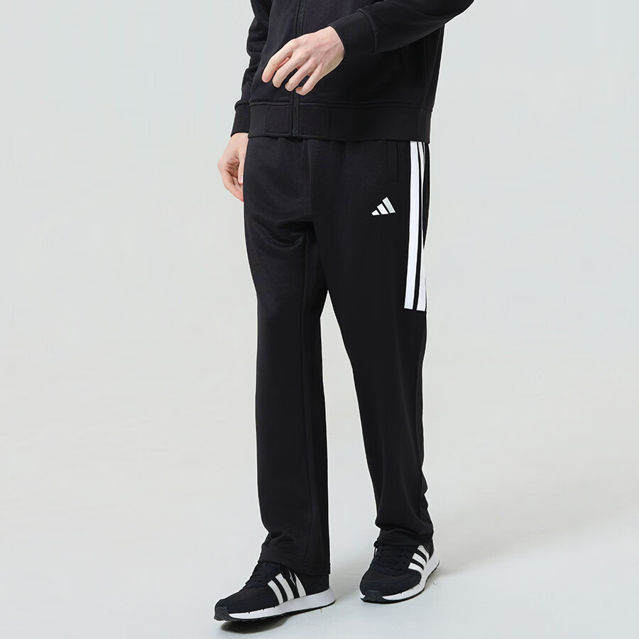 Adidas 2026 New Straight-Leg Sports Pants Loose Fit Slimming Commuter Casual Trousers Black White 3XL 6