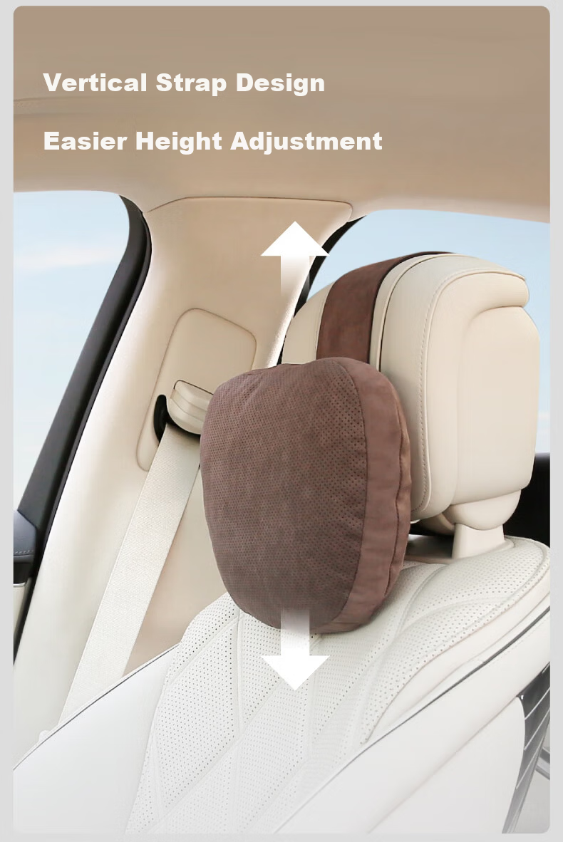 BIMLL Maybach Car Headrest Neck Pillow Suede Car Sports Seat Vertical Strap Integrated Seat 5