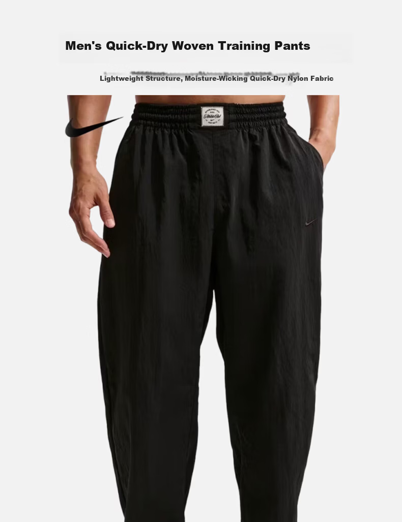 NIKE Men's Training Pants Long Trousers Spring Autumn Loose Fit Curved Pants IF2211-320 Green XL 1