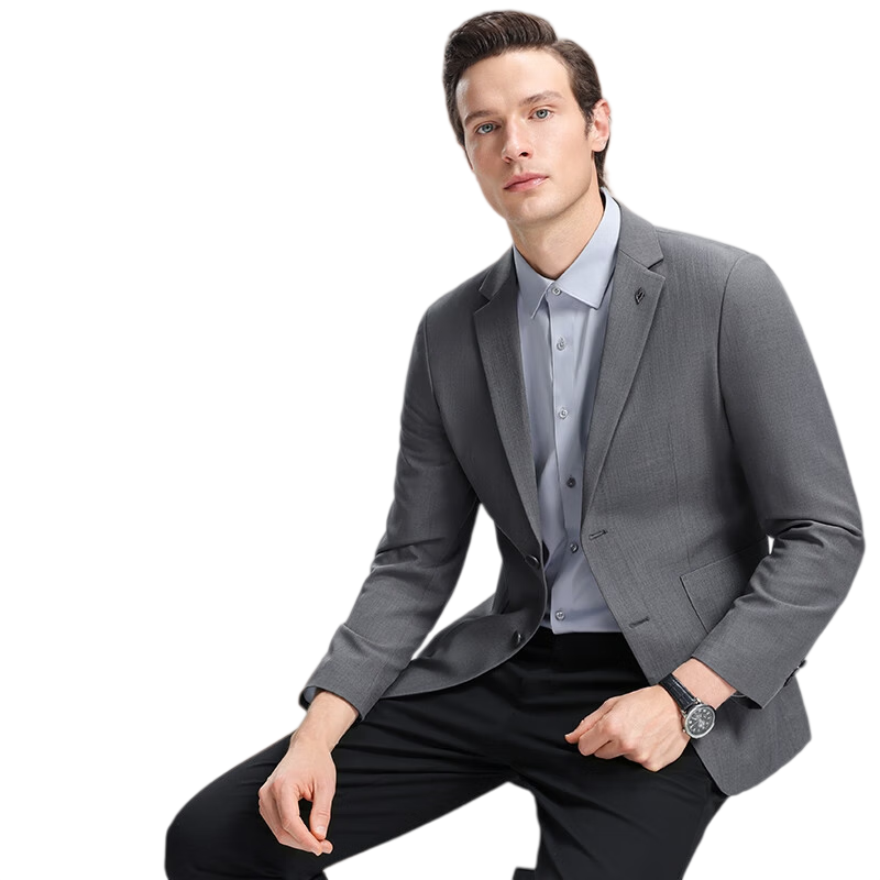 SHANSHAN Men's Spring Casual Simple Versatile Business Fashion Suit Jacket Professional Commuter Blazer Single-Breasted