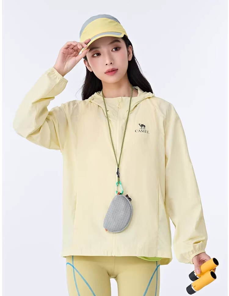 CAMEL Original Yarn Dry and Wet State Sun Protection Jacket for Women Slim Fit 2026 Spring Summer New Cool Breathable Water-Repellent Jacket for Men 0007 10